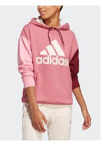 Adidas - adidas Bluza Essentials Big Logo Oversized French Terry Hoodie IC9869 Różowy Loose Fit. Kolor: różowy. Materiał: bawełna #7