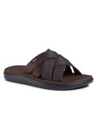 Klapki Teva - Voya Slide Leather 1102515 Cara. Kolor: brązowy. Materiał: skóra, nubuk #1