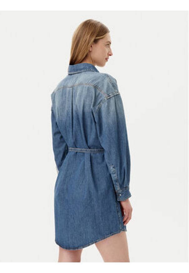 JOOP! Jeans Sukienka jeansowa Nele 30046673 Niebieski Regular Fit. Kolor: niebieski. Materiał: bawełna