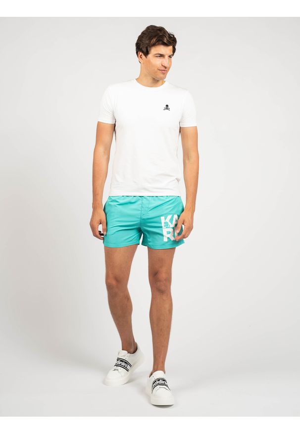 Karl Lagerfeld Kąpielówki "Carry Over - Classic". Materiał: materiał. Wzór: nadruk, aplikacja