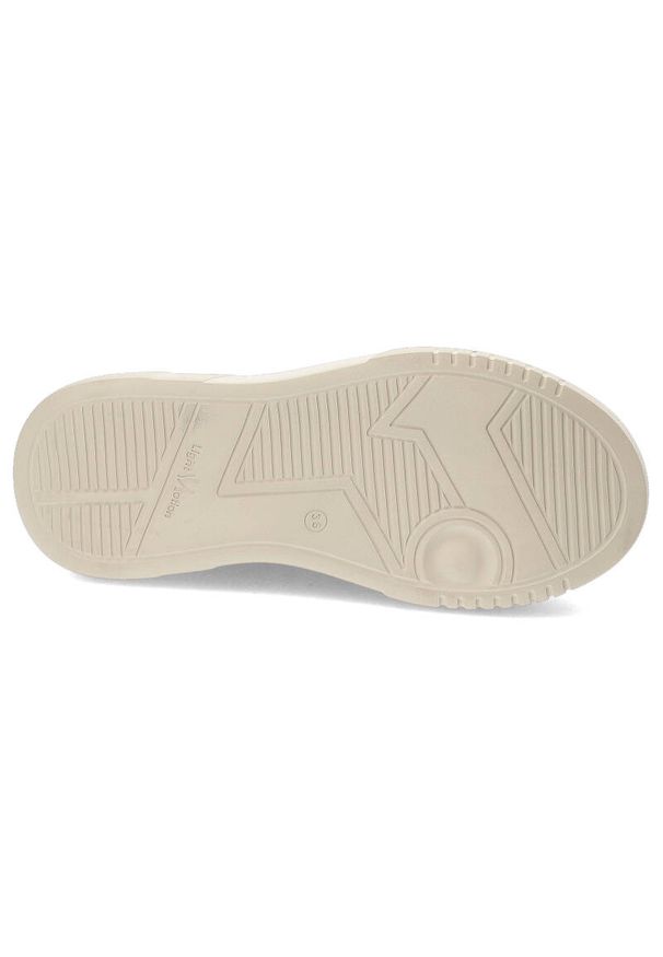 CheBello - Beżowe Sneakersy Chebello Modne Buty Damskie. Okazja: na co dzień. Kolor: beżowy. Materiał: jeans, skóra. Szerokość cholewki: normalna. Wzór: kwiaty, gładki, aplikacja. Obcas: na platformie