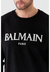 Balmain - BALMAIN Czarna bluza męska z dużym logo. Kolor: czarny #4