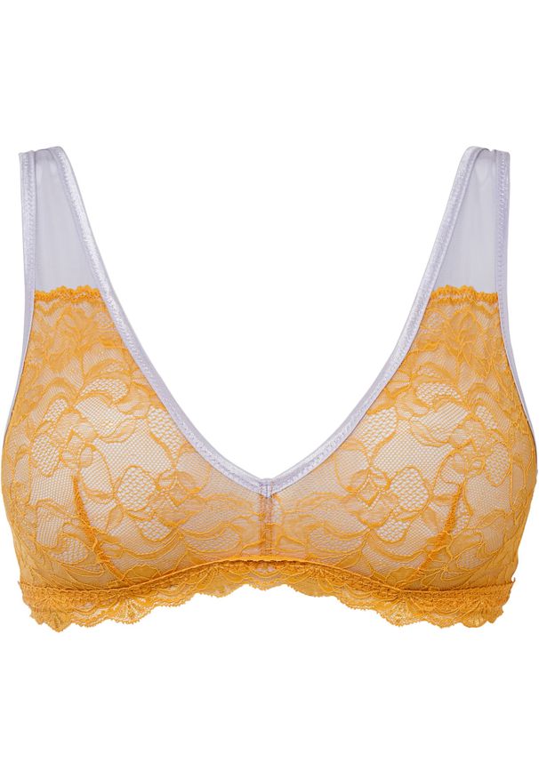 bonprix - Biustonosz bralette bez fiszbinów. Kolor: pomarańczowy