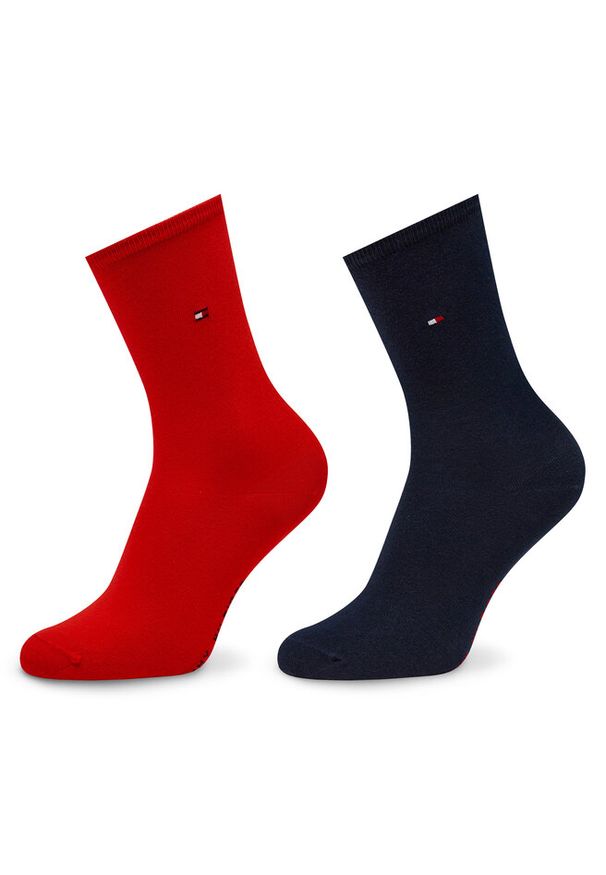 TOMMY HILFIGER - Skarpety długie Tommy Hilfiger. Kolor: czerwony