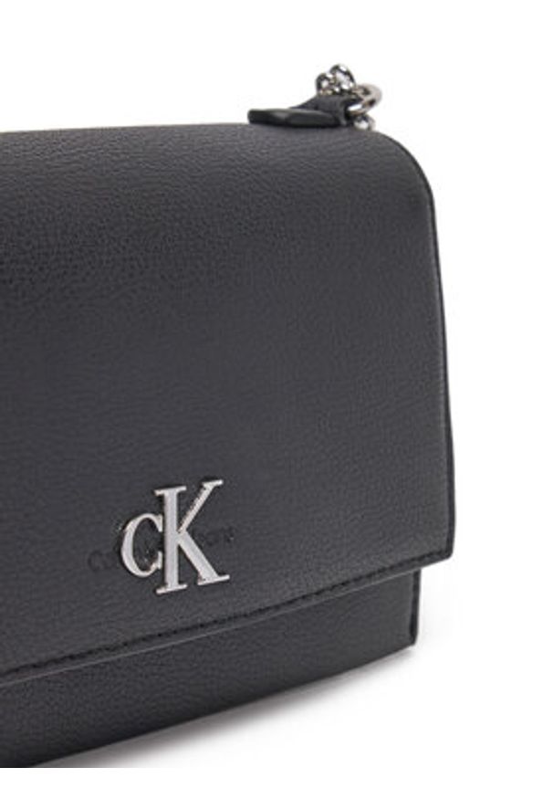 Calvin Klein Jeans Torebka K60K612233 Czarny. Kolor: czarny. Materiał: skórzane