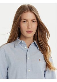 Polo Ralph Lauren Koszula 211970736002 Niebieski Relaxed Fit. Typ kołnierza: polo. Kolor: niebieski. Materiał: bawełna #7