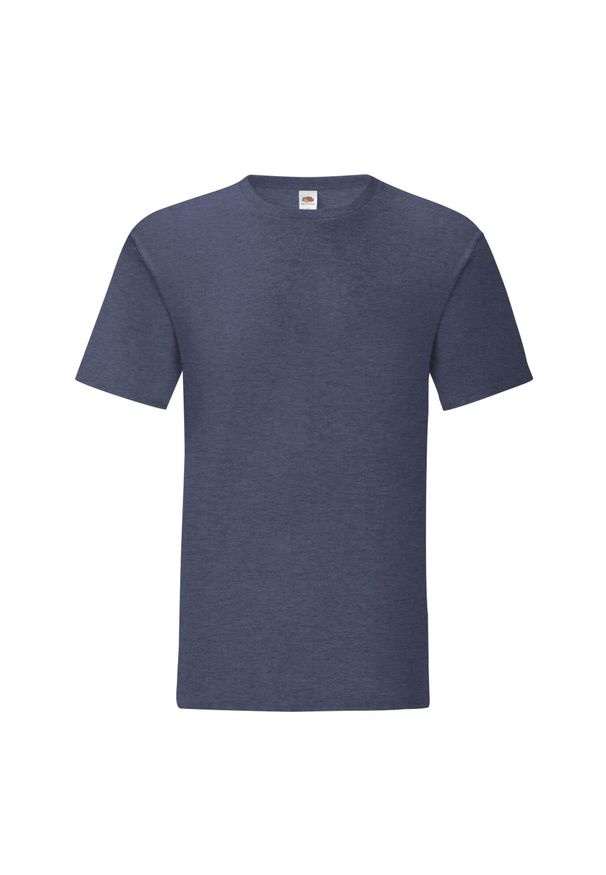 FRUIT OF THE LOOM - Koszulka Unisex Dla Dorosłych Iconic Heather. Kolor: niebieski. Sport: turystyka piesza