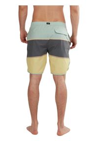 Spodenki plażowe męskie FUNDANGO Neal Boardshort. Okazja: na plażę. Kolor: zielony, wielokolorowy, żółty, szary. Materiał: bawełna, poliester