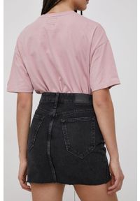 Superdry Spódnica bawełniana kolor czarny mini prosta. Okazja: na co dzień. Kolor: czarny. Materiał: bawełna. Styl: casual #3