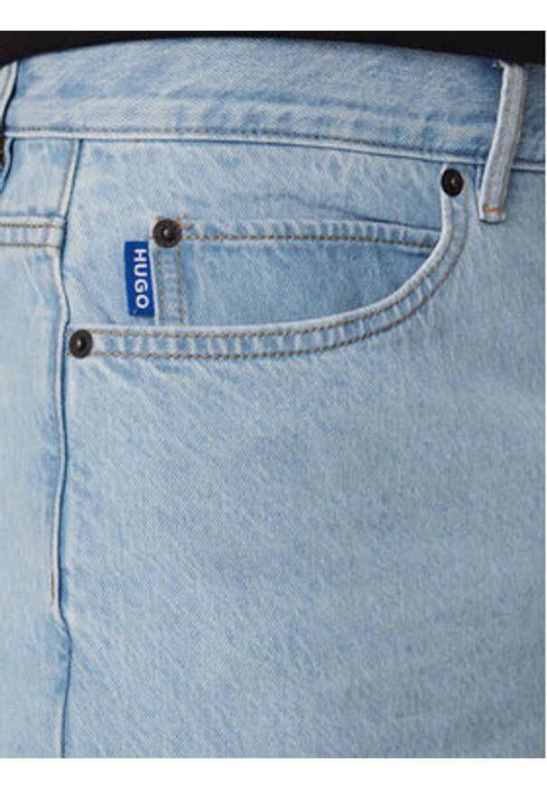 Hugo - HUGO Szorty jeansowe Skate Shorts 50555994 Niebieski Straight Fit. Kolor: niebieski. Materiał: bawełna