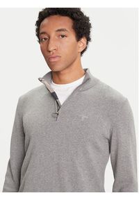 Barbour Sweter Half Zip MKN1074GY52 Szary Regular Fit. Kolor: szary. Materiał: bawełna #4