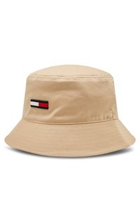 Tommy Jeans Kapelusz Tjm Elongated Flag Bucket Hat AM0AM11697 Beżowy. Kolor: beżowy. Materiał: materiał