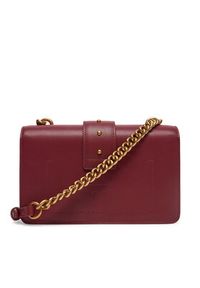 Pinko - PINKO Torebka Love One Mini Cl PE 25 PCPL 100059 A0F1 Bordowy. Kolor: czerwony. Materiał: skórzane #4