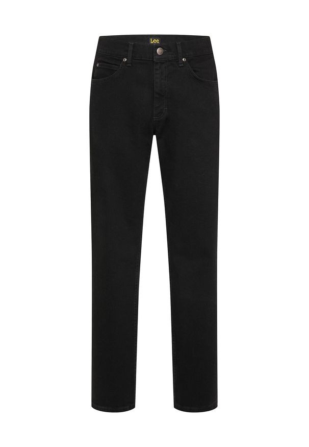 Lee - MESKIE SPODNIE LEE REGULAR STRAIGHT BLACK OVERDYE 112140861