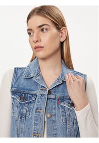 Levi's® Kamizelka A7437-0000 Niebieski Regular Fit. Kolor: niebieski. Materiał: bawełna