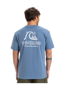 Quiksilver - Koszulka z krótkim rękawem dla Mężczyzn EVO ORIGINAL Niebieski. Kolor: szary, niebieski, wielokolorowy. Materiał: materiał, bawełna. Długość rękawa: krótki rękaw. Długość: krótkie