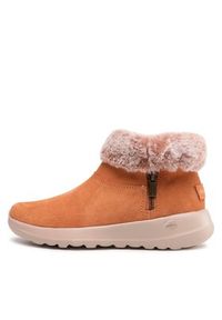 skechers - Skechers Botki Go Joy 144003/CSNT Brązowy. Kolor: brązowy. Materiał: zamsz, skóra #3