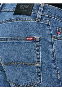 Big-Star - Jeansy męskie z prostą nogawką niebieskie Trent 114. Okazja: na co dzień. Kolor: niebieski. Wzór: haft. Sezon: wiosna, jesień, lato. Styl: casual, klasyczny #7