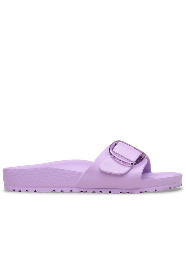 Klapki damskie Birkenstock Madrid Big Buckle 1031257 - fioletowe. Kolor: fioletowy. Wzór: aplikacja