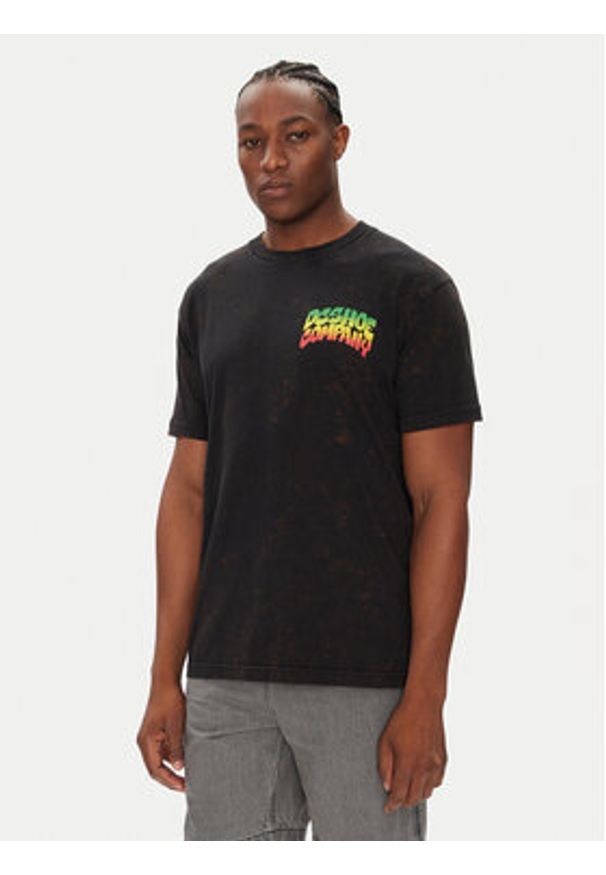 DC T-Shirt ADYZT05450 Czarny Heritage Fit. Kolor: czarny. Materiał: bawełna