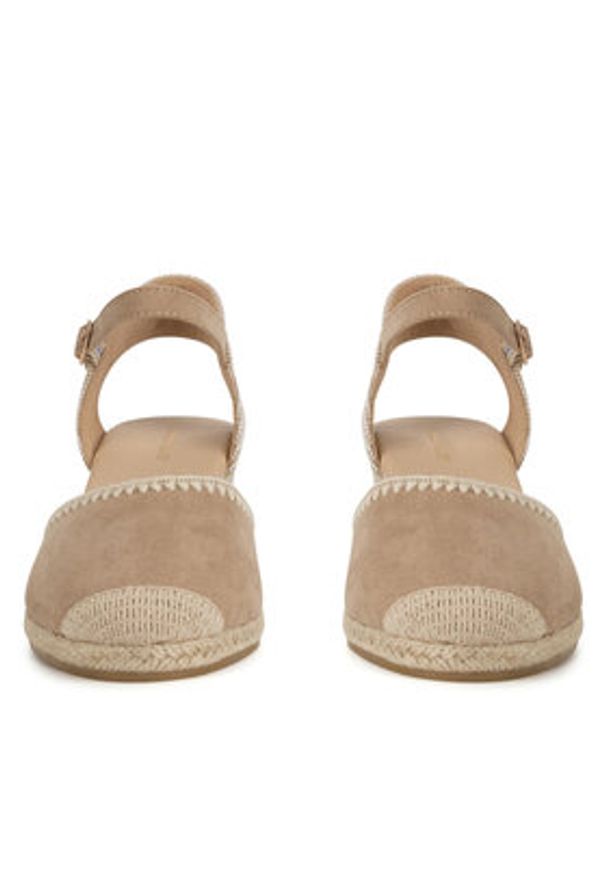 Jenny Fairy Espadryle WYL2610-1 Beżowy. Kolor: beżowy. Materiał: materiał
