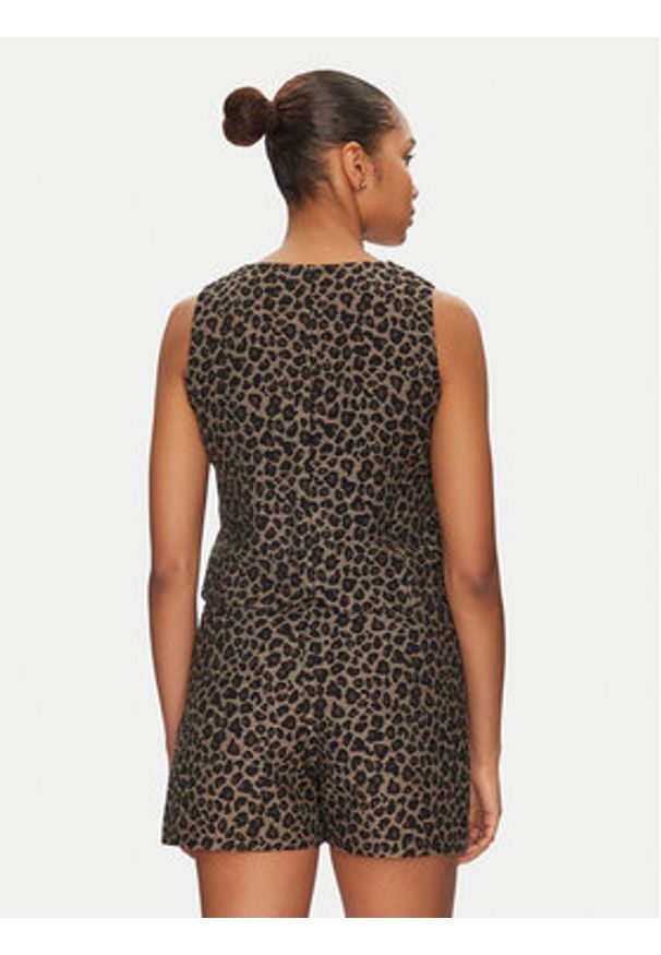 Morgan Kamizelka 251-CBILI.F Brązowy Slim Fit. Kolor: brązowy. Materiał: bawełna