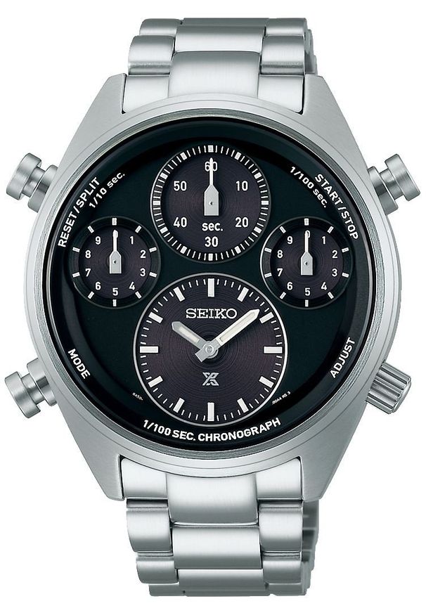 Seiko - Zegarek SEIKO SFJ003P1. Kwarcowy, Kolor szary. Mężczyzna.. Kolor: szary