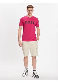 BOSS - Boss T-Shirt 50481923 Różowy Regular Fit. Kolor: różowy. Materiał: bawełna #2