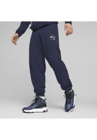 Spodnie Puma Better Sportswear Sweat, Mężczyźni. Kolor: niebieski. Materiał: bawełna, materiał