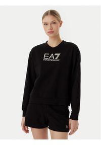 EA7 Emporio Armani Komplet bluza i szorty sportowe 7W000974 AF13135 UC001 Czarny Regular Fit. Kolor: czarny. Materiał: bawełna. Styl: sportowy #1