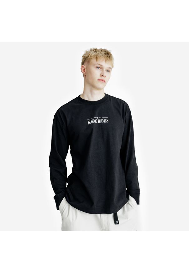 Decathlon - Koszulka długi rękaw męska Lifetech Graphic. Kolor: czarny. Materiał: materiał. Długość rękawa: długi rękaw. Długość: długie