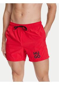 Hugo - HUGO Szorty kąpielowe Paolo 50545464 Czerwony Regular Fit. Kolor: czerwony. Materiał: syntetyk