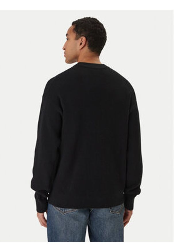 Calvin Klein Jeans Sweter LV04RD313G Czarny Regular Fit. Kolor: czarny. Materiał: bawełna