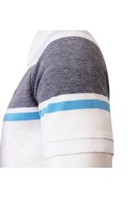 Męska Koszulka Polo - Pako Jeans - Biała, Pasy. Okazja: na co dzień. Typ kołnierza: polo. Kolor: biały. Materiał: bawełna. Wzór: prążki, paski. Styl: casual #4