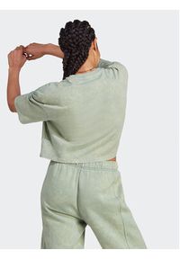 Adidas - adidas T-Shirt ALL SZN Fleece Washed IL3265 Zielony Loose Fit. Kolor: zielony. Materiał: bawełna #3