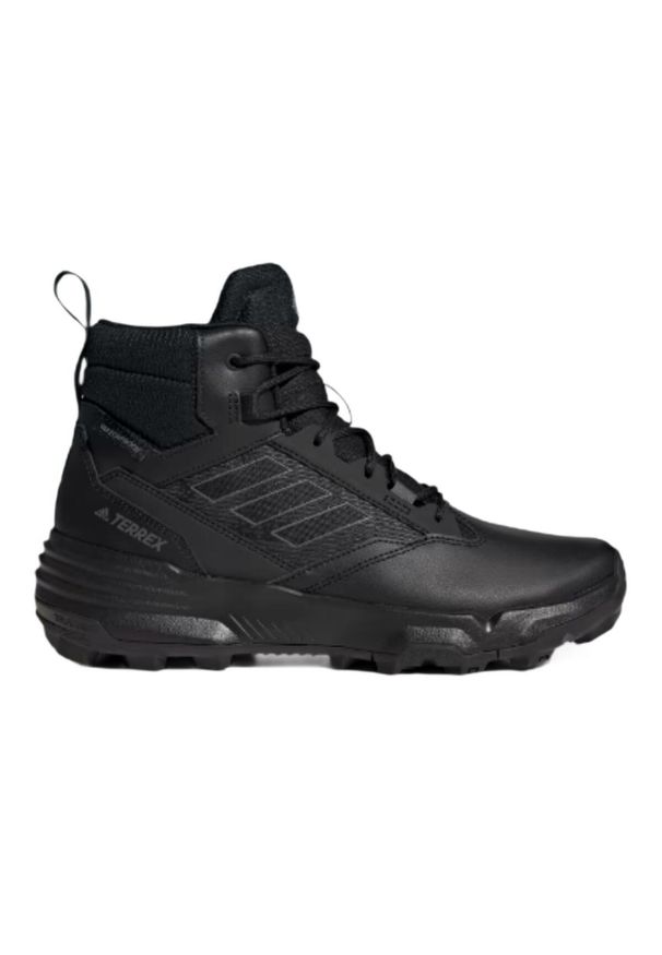 Buty zimowe męskie Adidas Terrex Unity Leather Mid RAIN.RDY czarne - GZ3325. Kolor: czarny. Sezon: zima. Model: Adidas Terrex. Sport: turystyka piesza
