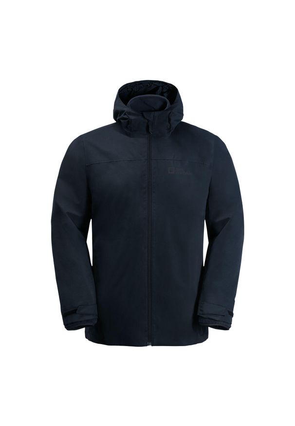 Kurtka 3w1 męska Jack Wolfskin Taubenberg. Kolor: niebieski. Sport: turystyka piesza