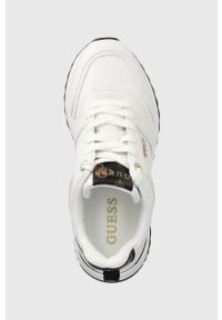 Guess sneakersy KADDY kolor biały FL8DDY ELE12. Zapięcie: sznurówki. Kolor: biały. Materiał: guma. Obcas: na platformie #4