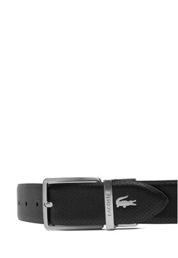 Lacoste Pasek RC4097 Czarny. Kolor: czarny. Materiał: skóra