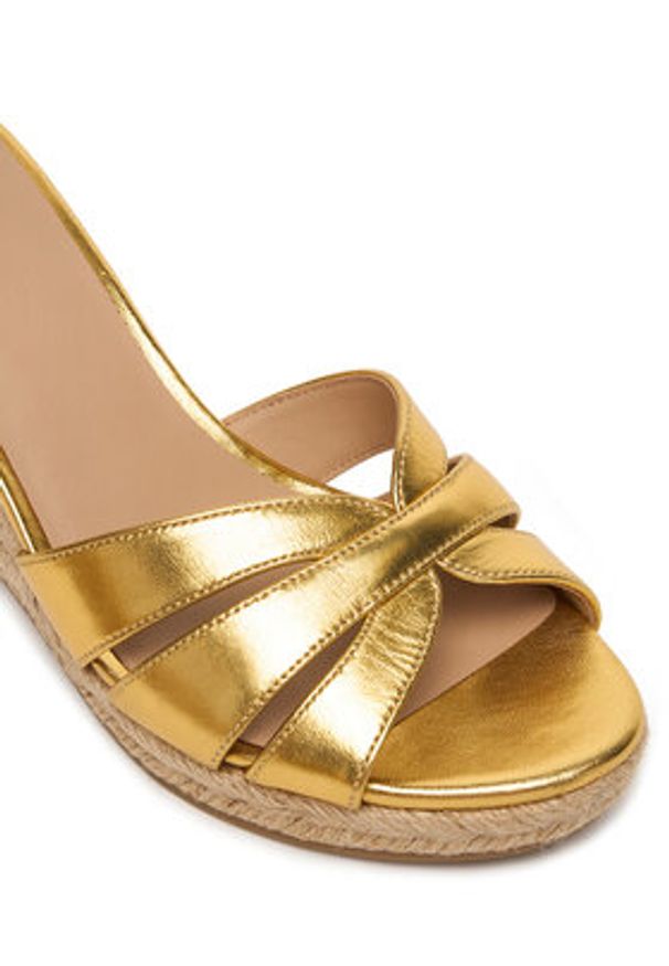 Lauren Ralph Lauren - LAUREN RALPH LAUREN Espadryle Nellie 802P04434001 Złoty. Kolor: złoty. Materiał: skóra