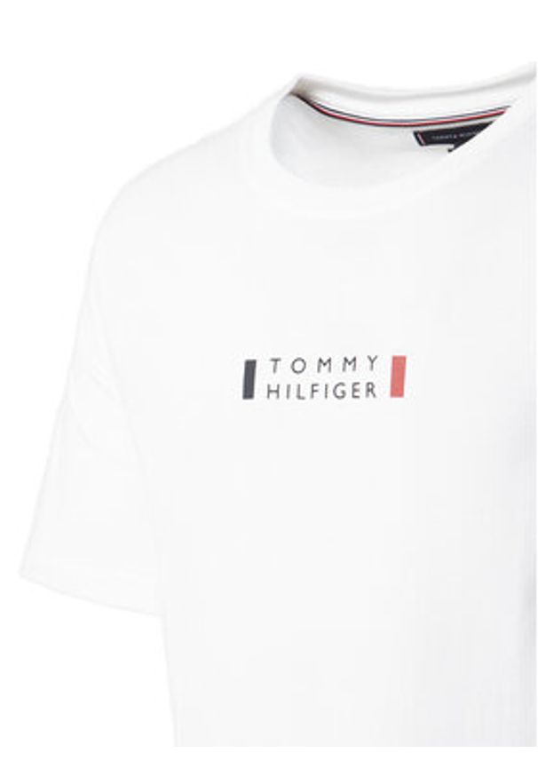 TOMMY HILFIGER - Tommy Hilfiger T-Shirt Brand Love MW0MW41453 Biały Regular Fit. Kolor: biały. Materiał: bawełna