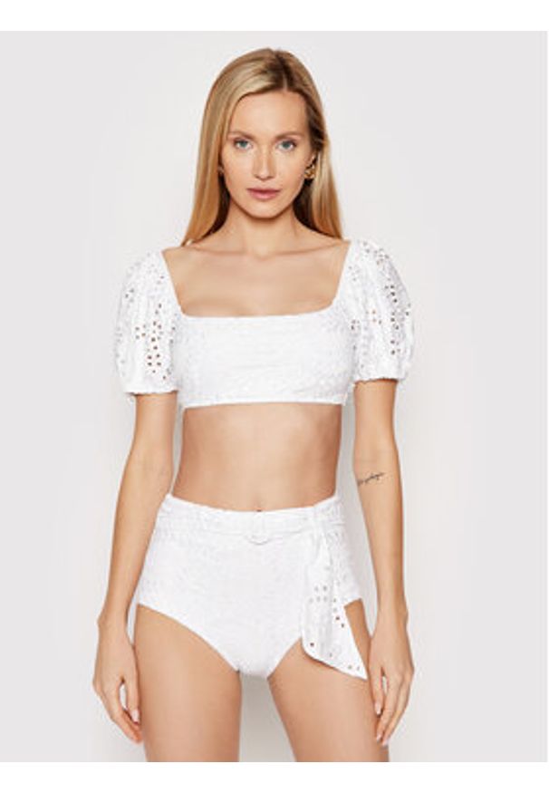 Seafolly Dół od bikini Costa Bella 40676-922 Biały. Kolor: biały. Materiał: syntetyk