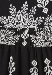 Born2be - Czarny Komplet Wiskozowy Szerokie Spodnie i Luźna Bluzka z Nadrukiem Paisley Thela. Kolekcja: plus size. Kolor: czarny. Materiał: wiskoza. Wzór: nadruk, paisley #4