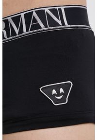 Emporio Armani Underwear Piżama 111604.1A595 męska kolor czarny z aplikacją. Kolor: czarny. Materiał: dzianina. Wzór: aplikacja #2