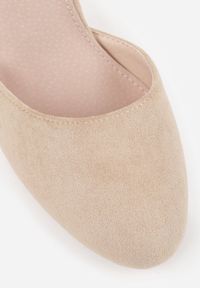 Born2be - Beżowe Eleganckie Czółenka na Słupku z Wkładką ze Skóry Naturalnej Belorine. Kolor: beżowy. Materiał: skóra. Obcas: na słupku. Styl: elegancki #4