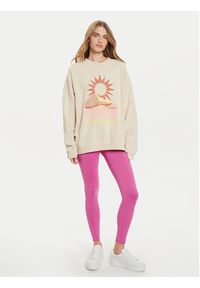 Roxy Bluza Lineup ERJFT04865 Beżowy Relaxed Fit. Kolor: beżowy. Materiał: bawełna