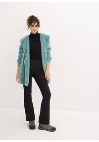 bonprix - Bluza rozpinana z miękkiego polaru. Typ kołnierza: kaptur. Kolor: zielony. Materiał: polar #3
