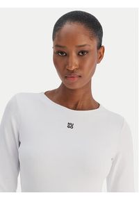 Hugo - HUGO Bluzka Dasiia 50545208 Biały Slim Fit. Kolor: biały. Materiał: syntetyk #2