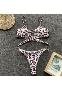 Intica - Bikini plażowe z ozdobnymi kółkami SueElle. Materiał: materiał, skóra