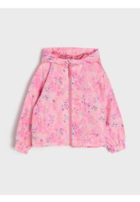 Sinsay - Wzorzytsa kurtka wiatrówka z kapturem i odblaskowym zamkiem - wielobarwny. Typ kołnierza: kaptur #1